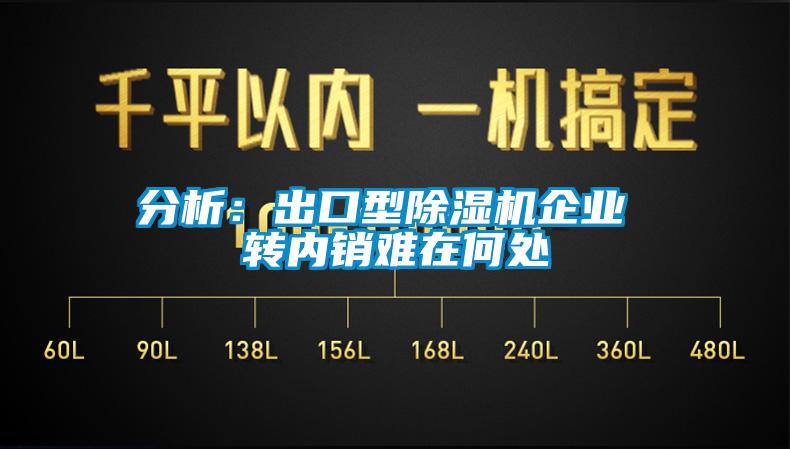 分析:出口型除濕機企業(yè) 轉內銷難在何處