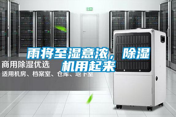 雨將至濕意濃,除濕機用起來