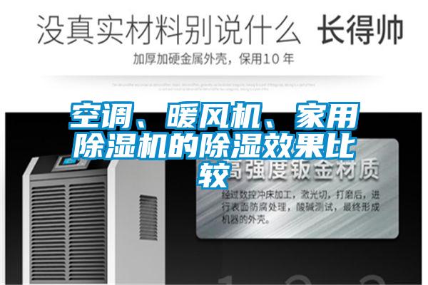 空調(diào)、暖風(fēng)機、家用除濕機的除濕效果比較