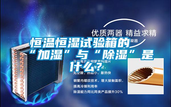 恒溫恒濕試驗箱的“加濕”與“除濕”是什么？