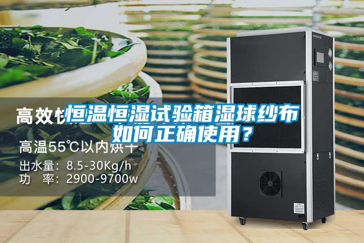 恒溫恒濕試驗箱濕球紗布如何正確使用？