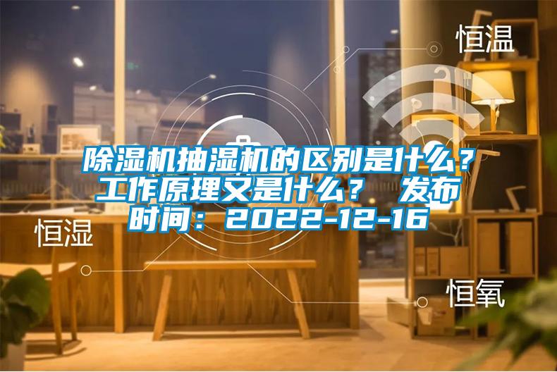 除濕機抽濕機的區別是什么？工作原理又是什么？ 發布時間：2022-12-16