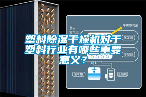 塑料除濕干燥機對于塑料行業(yè)有哪些重要意義?